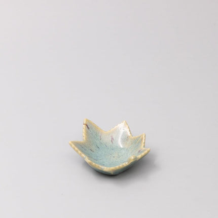 Sauce Dish Maple Leaf 6cm Mint Green.