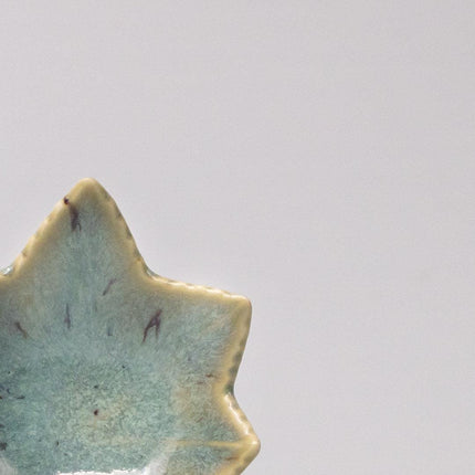 Sauce Dish Maple Leaf 6cm Mint Green.