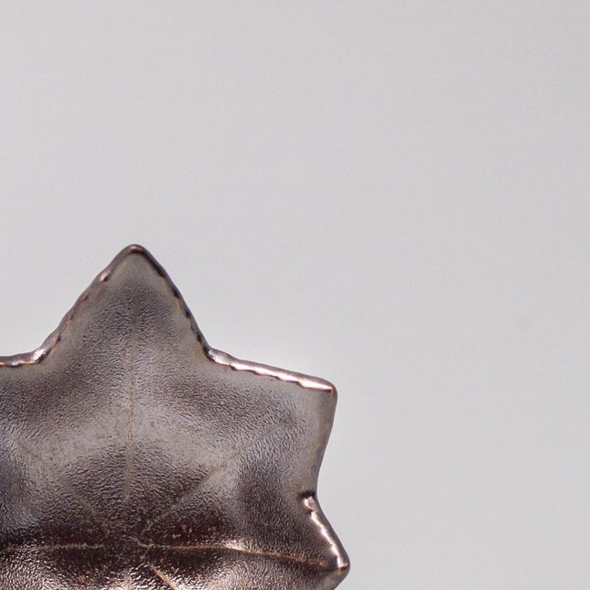 Sauce Dish Maple Leaf 6cm Metallic Lustre Glaze.