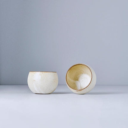 Cup Round 180ml Oatmeal Glaze.