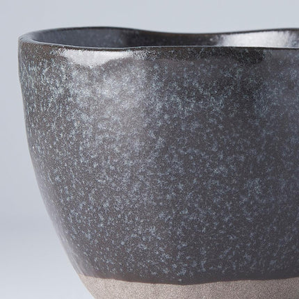 Lopsided Mug 200ml Black and Bisque Glaze.