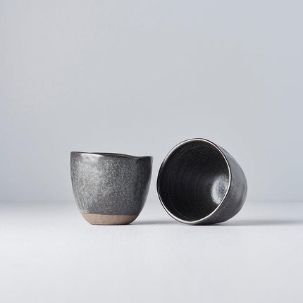 Lopsided Mug 200ml Black and Bisque Glaze.