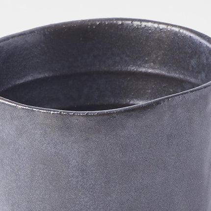 Lopsided Mug 200ml Black and Bisque Glaze.