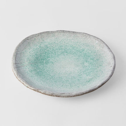 Plate Oval 25cm Aqua Splash Glaze.