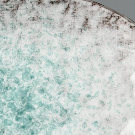 Plate Oval 24x17cm Aqua Splash Glaze.
