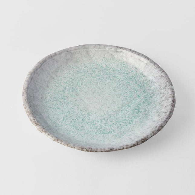 Serving Plate 27cm Aqua Splash Glaze.