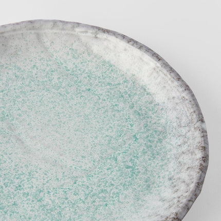 Serving Plate 27cm Aqua Splash Glaze.