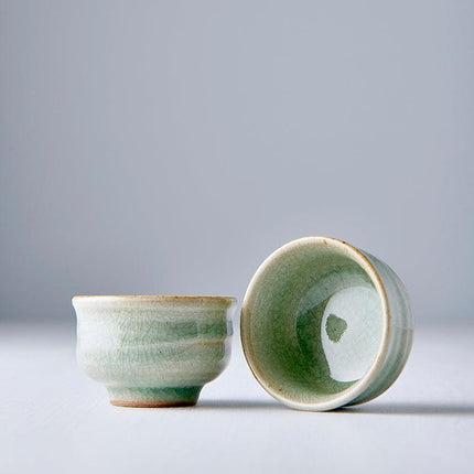 Sake Cup 35ml Celadon Glaze.