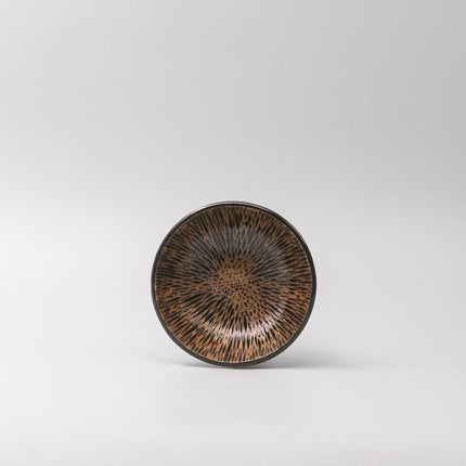 Tapas Bowl 13cm Bronze Converging Line Glaze.