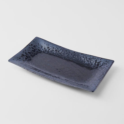 Platter Rectangular 33cm Black Pearl Glaze.
