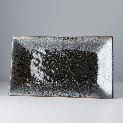 Platter Rectangular 33cm Black Pearl Glaze.