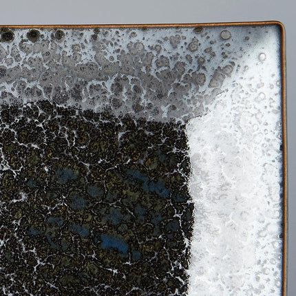 Platter Rectangular 33cm Black Pearl Glaze.