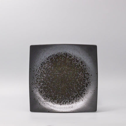 Plate Square 22cm Black Pearl Glaze.