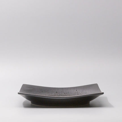 Plate Square 22cm Black Pearl Glaze.