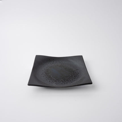 Plate Square 16cm Black Pearl Glaze.