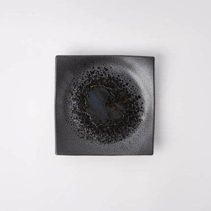 Plate Square 16cm Black Pearl Glaze.