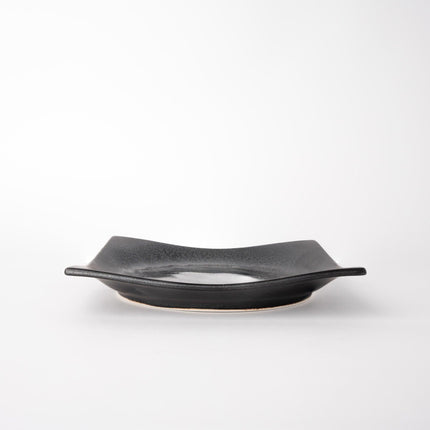 Plate Square 16cm Black Pearl Glaze.
