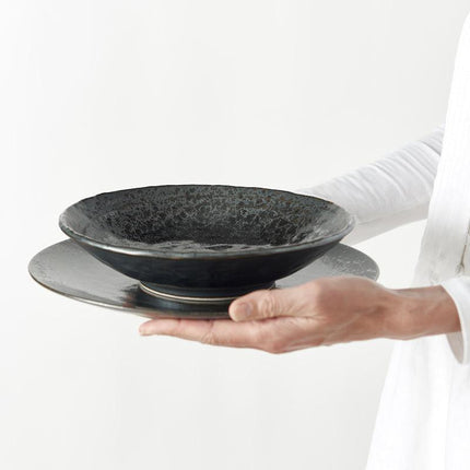 Dinner Plate 25cm Black Pearl Glaze.
