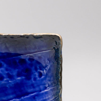 Sushi Plate Swept Side 26cm Cobalt Dark Edge.