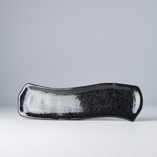 Sashimi Plate 33cm Gunmetal Glaze.