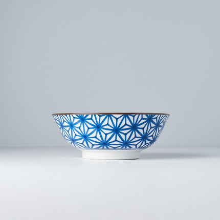 Bowl 19cm Indigo Ikat Starburst Design.