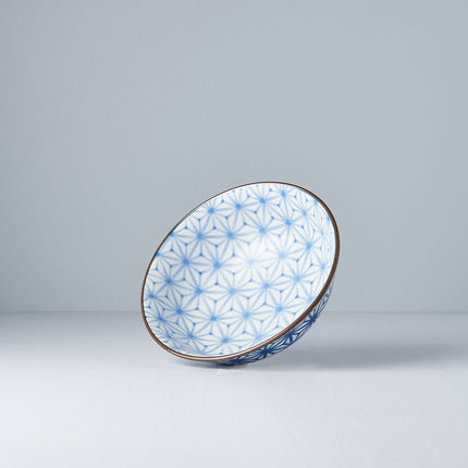 Bowl 19cm Indigo Ikat Starburst Design.