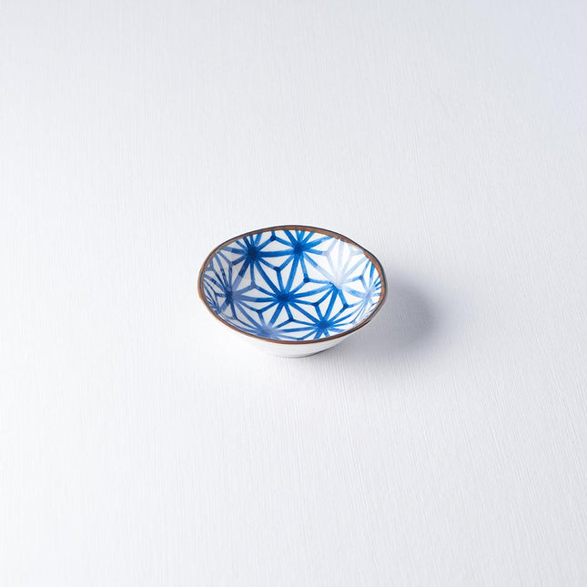 Sauce Dish 11cm Indigo Ikat Starburst Design.