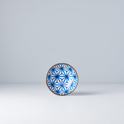 Sauce Dish 11cm Indigo Ikat Starburst Design.