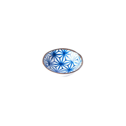 Sauce Dish 11cm Indigo Ikat Starburst Design.