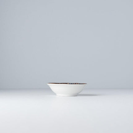 Sauce Dish 11cm Indigo Ikat Starburst Design.