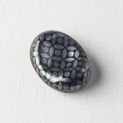 Chopstick Rest Pebble Cloissone Black Glaze.