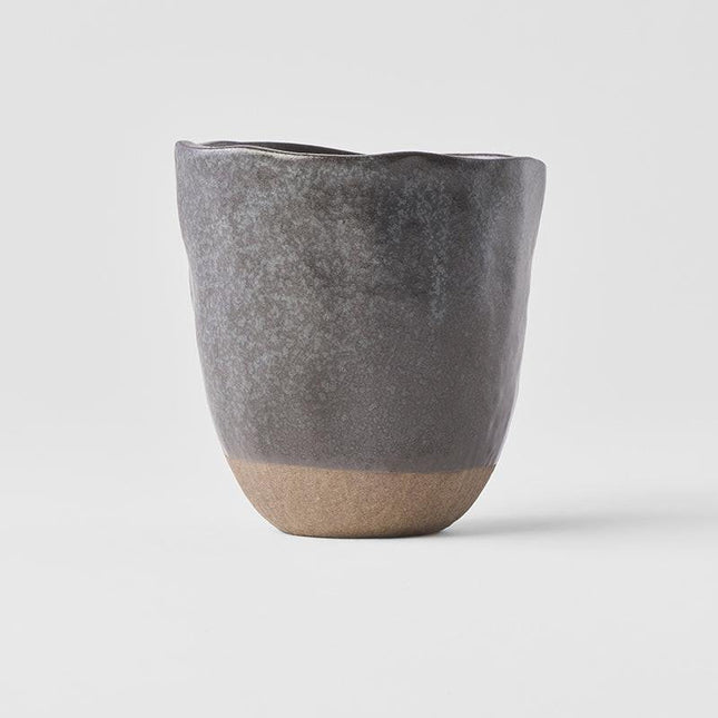 Lopsided Mug 275ml Black & Bisque Glaze.