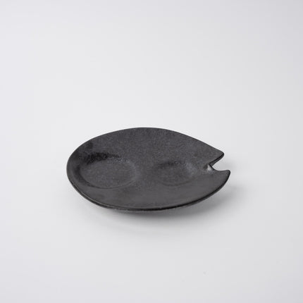 Plate Dimpled 15cm Craft Black Glaze
