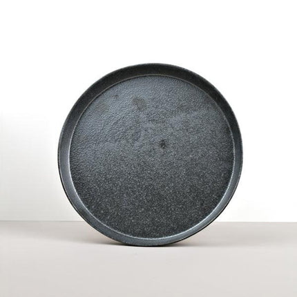 Plate High Rim 25cm Craft Black Design.