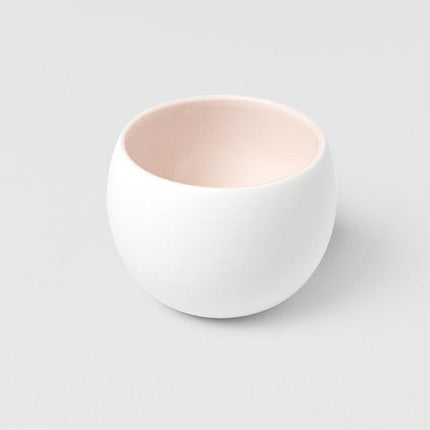 Cup Shochu 8.5cm Matte White & Light Pink Glaze.