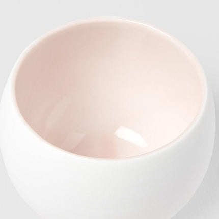 Cup Shochu 8.5cm Matte White & Light Pink Glaze.