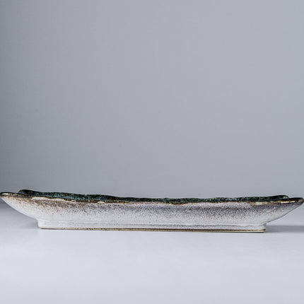 Plate Rectangular 28.5x 12cm Sky Blue Glaze.