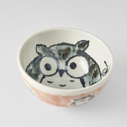 Bowl Kids 16cm Owl Peach Design.