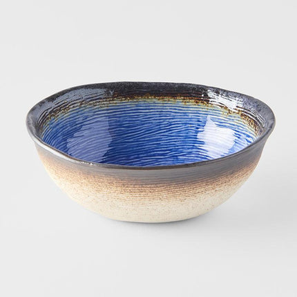 Bowl Oval 17x13cm Cobalt Blue Glaze.