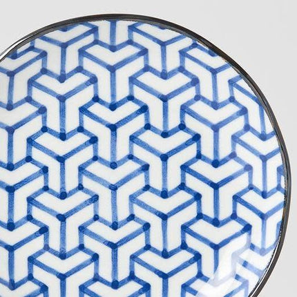 Tapas Plate 16.5cm Herringbone Design.