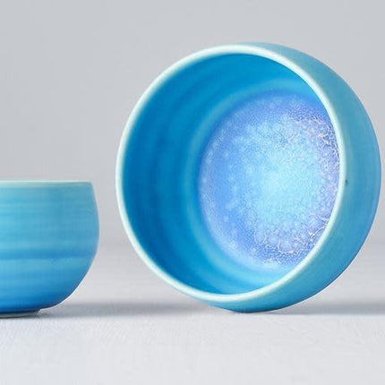Tea Cup 100ml Dry Turquoise Glaze.