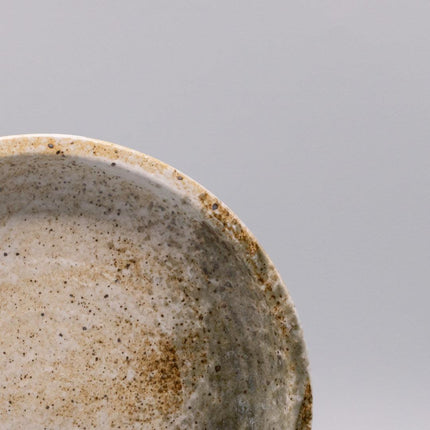 Plate Thick Edge 25cm Snow Bamboo Glaze.