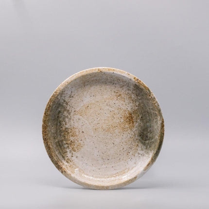 Plate Thick Edge 25cm Snow Bamboo Glaze.