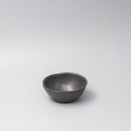 Lopsided Bowl 11.5cm Black Glaze.