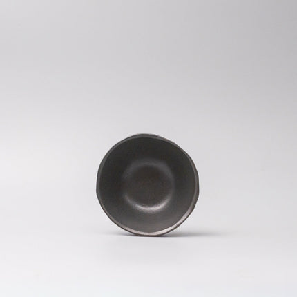 Lopsided Bowl 11.5cm Black Glaze.