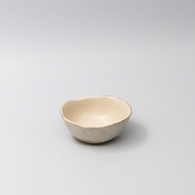Lopsided Bowl 11cm Fawn Glaze.