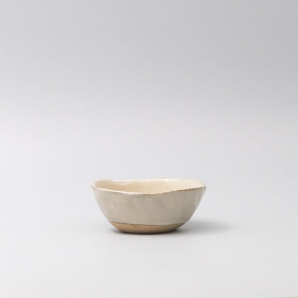 Lopsided Bowl 11cm Fawn Glaze.