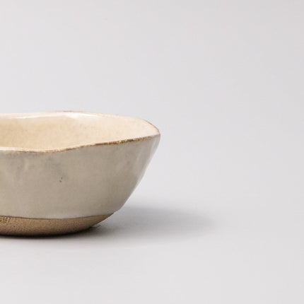 Lopsided Bowl 11cm Fawn Glaze.