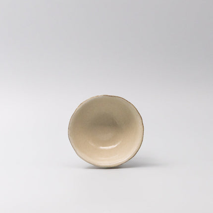 Lopsided Bowl 11cm Fawn Glaze.