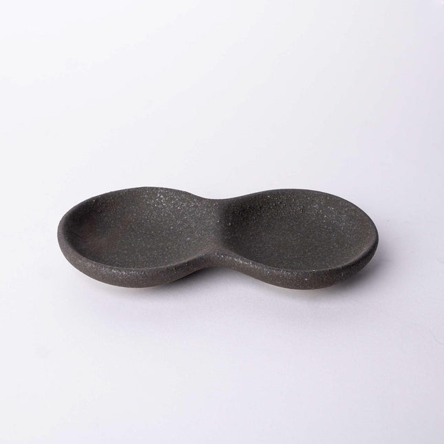 Double Sauce Dish 15.5cm Stone Slab Design.